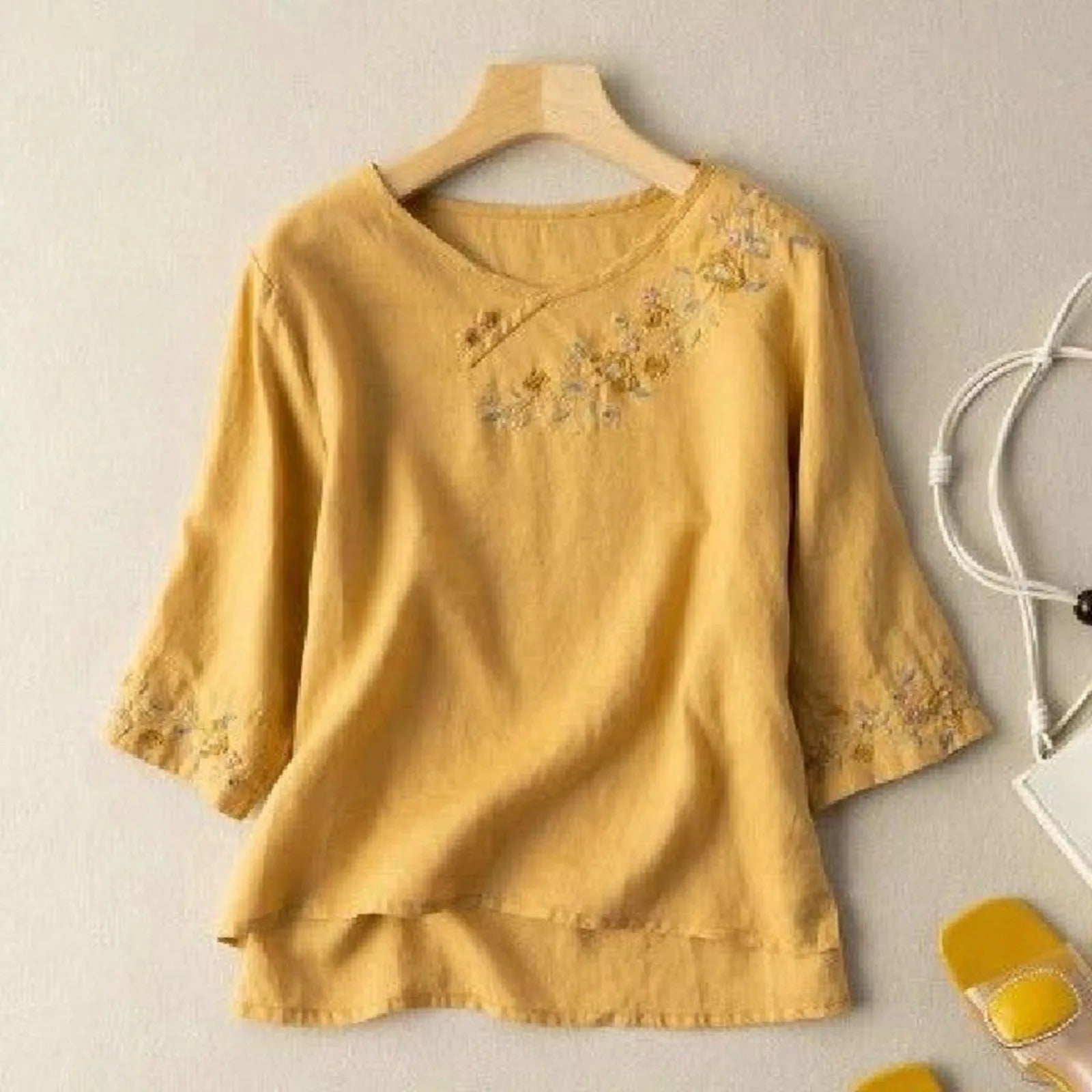 Ella™ - Breathable Linen Blouse