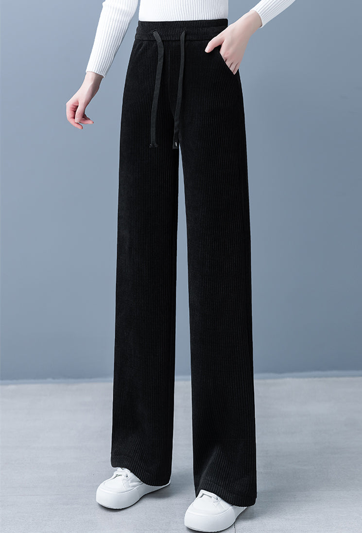 CozyStride® | Ribbed Cashmere Wide-Leg Pants