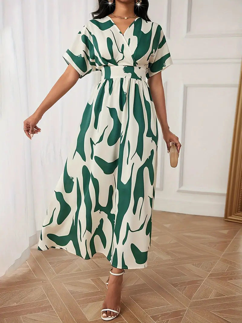 Zaraia® | Bold Pattern Wrap Dress