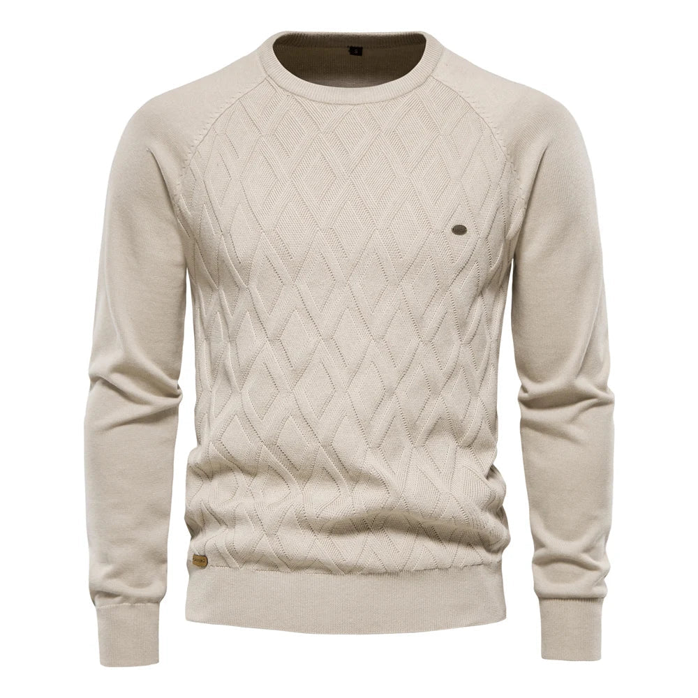 Martijn™ | Heren Trui Met Ruitdesign