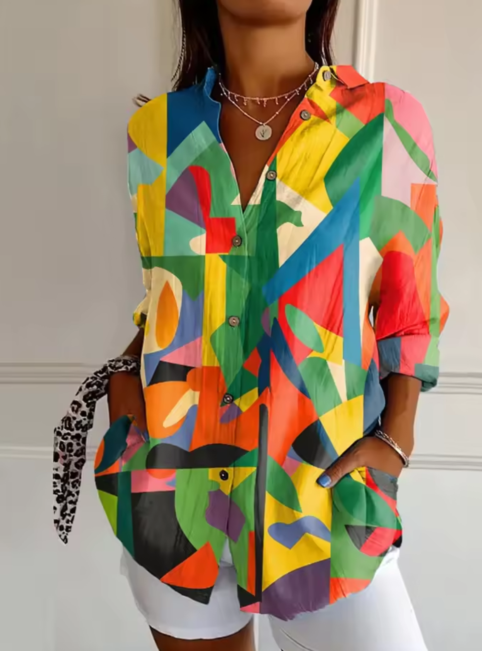 FinTastic® | Color Splash Button-Up