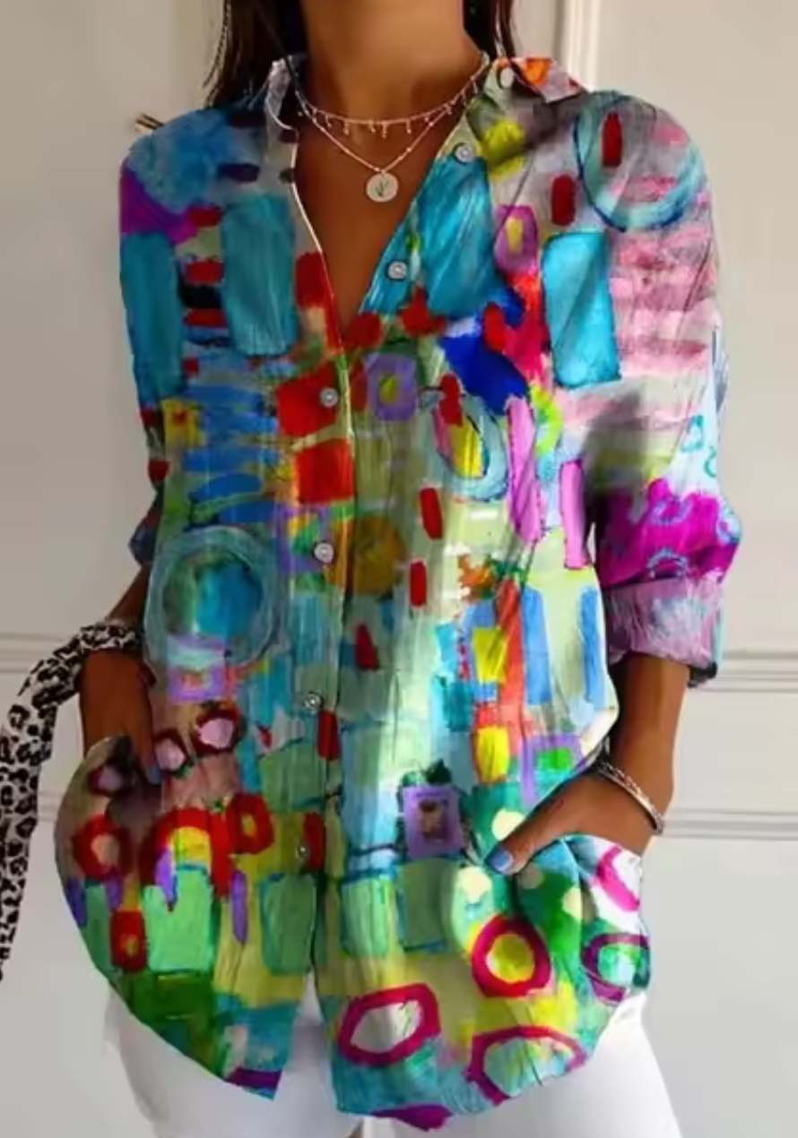 FinTastic® | Color Splash Button-Up