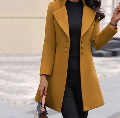 Valmara® | Classic Luxe Buttoned Coat
