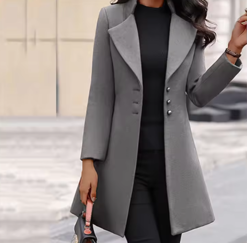 Valmara® | Classic Luxe Buttoned Coat