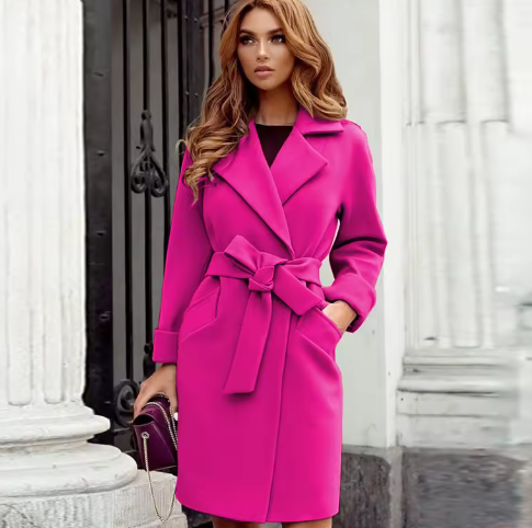 Noirlyn® | Classic Tie-Waist Coat