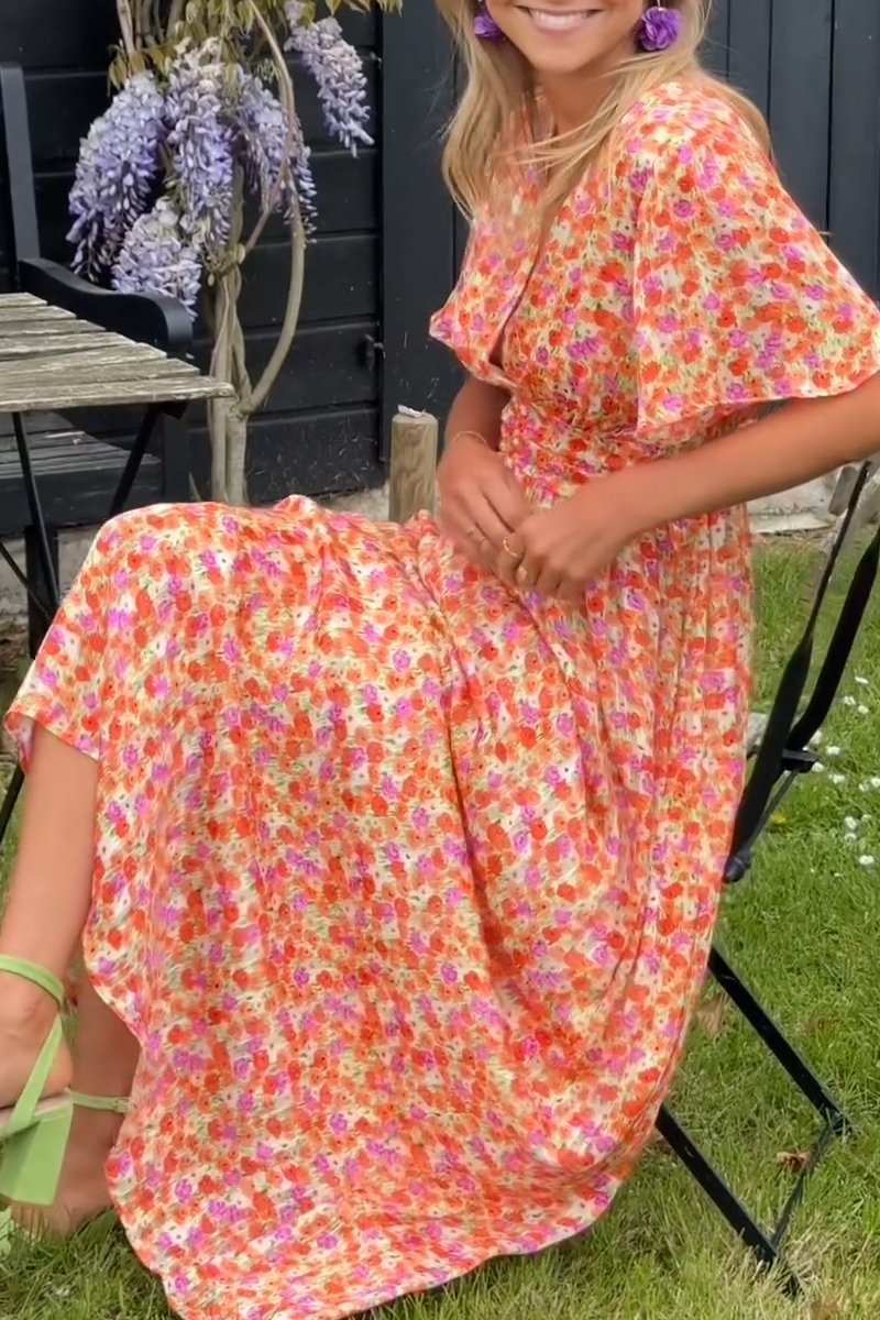 Alora™ | Elegant V-Neck Maxi Dress