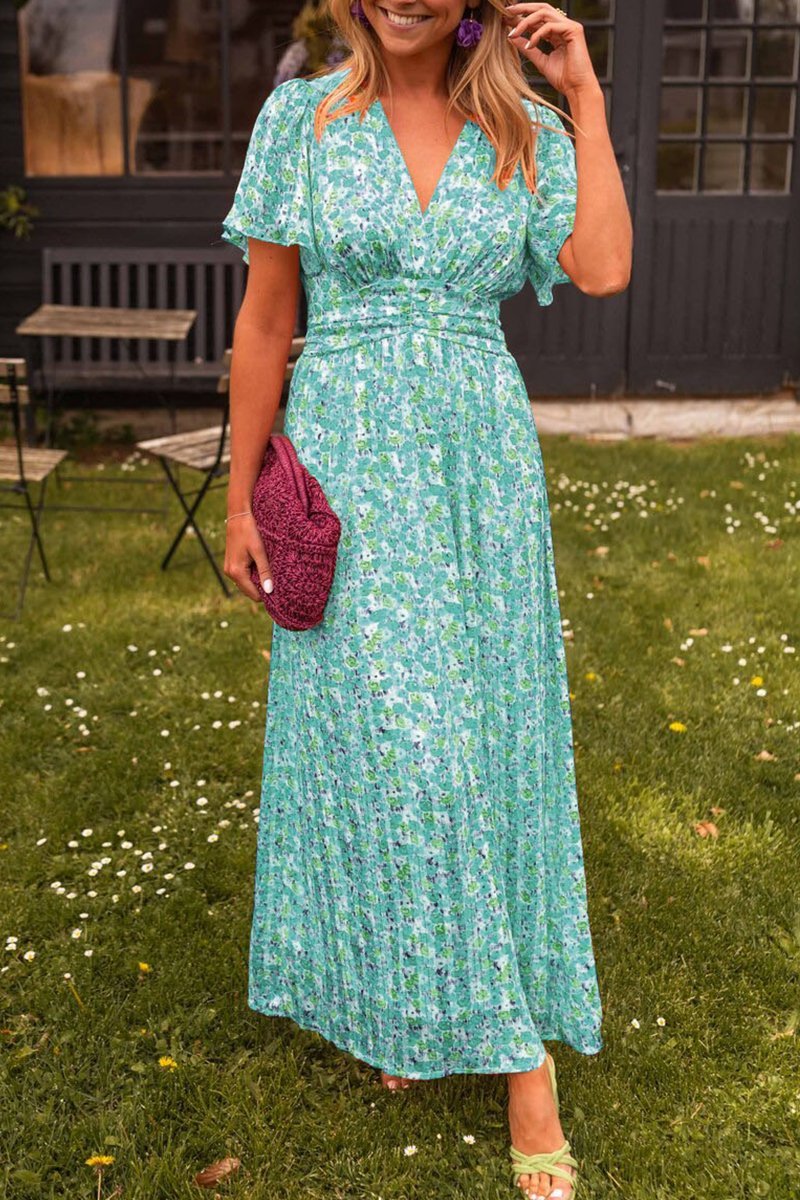 Alora™ | Elegant V-Neck Maxi Dress