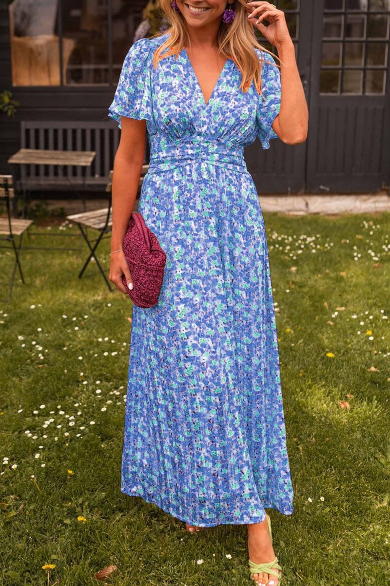 Alora™ | Elegant V-Neck Maxi Dress